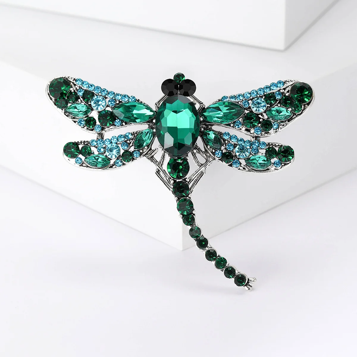 Fashion Smaller Rhinestone Wings Dragonfly Brooch For Women Men Suit Exquisite Crystal Dragonfly Animal Brooches Jeweley Gifts