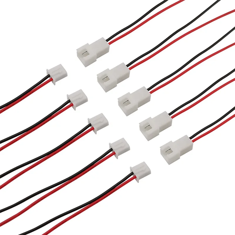 JST XH2.54 XH 2.54mm Pitch 2 Pin Male Female Plug Socket Wire Connector XH 2.54 2P Docking Terminal Electronic Wires 26AWG 20CM