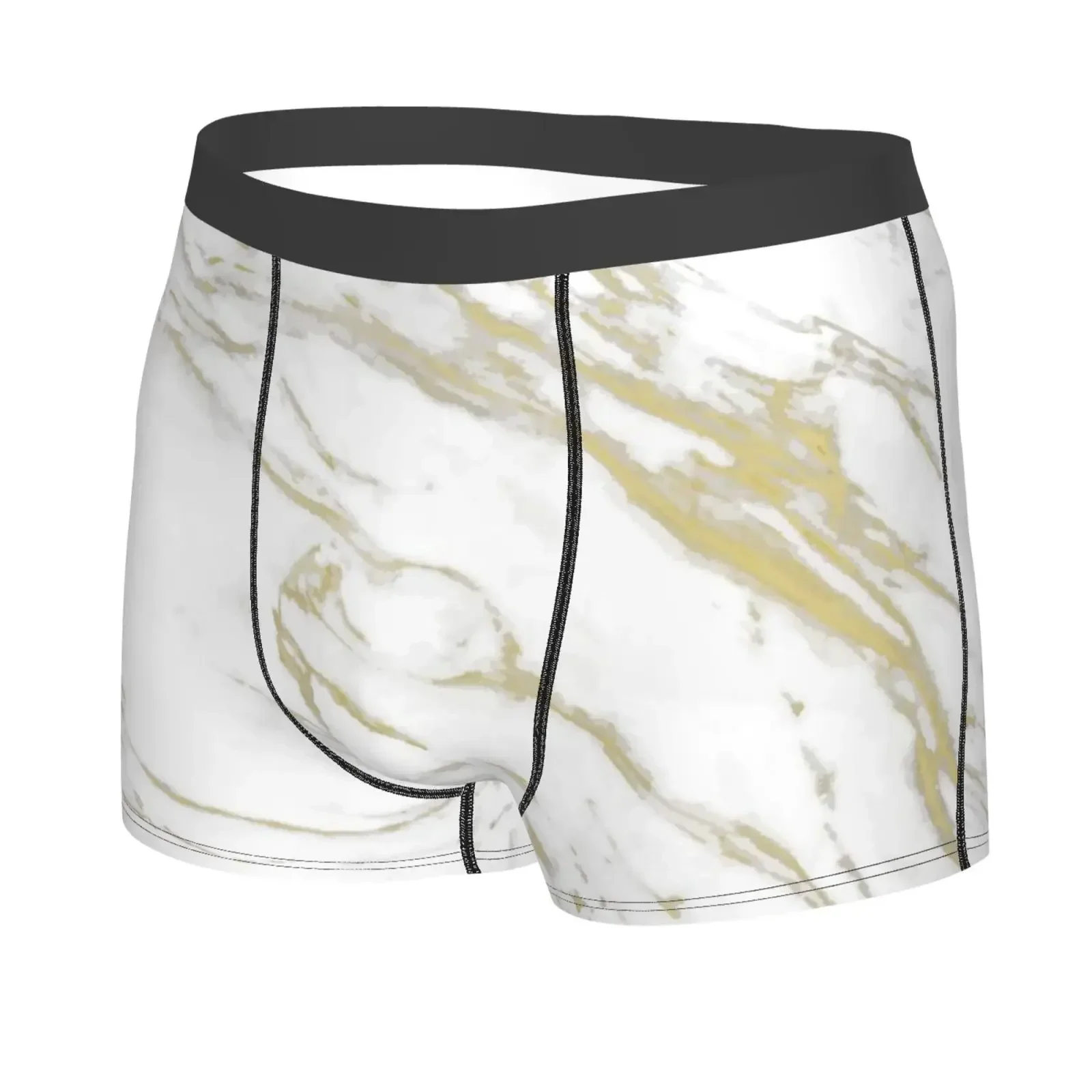 Texture Marble Print Men's Underwear Healthy Soft Comfortable High-Quality Men's Briefs Stylish Trendy Casual Sports Panties