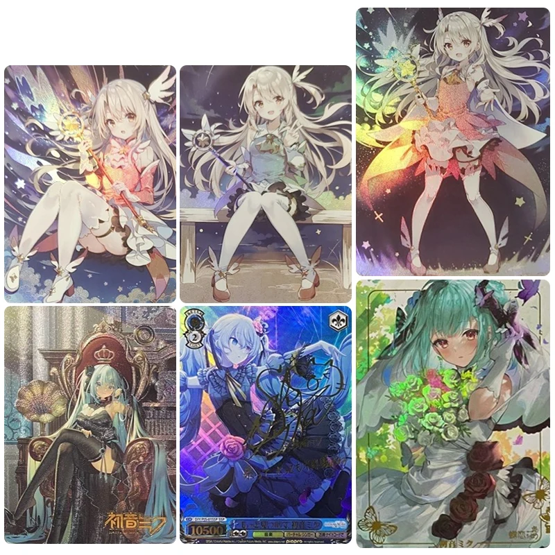 

DIY 3PCS/SET Goddess card Illyasviel von Einzbern Hatsune Miku Anime characters Collection flash card Cartoon toy Christmas gift