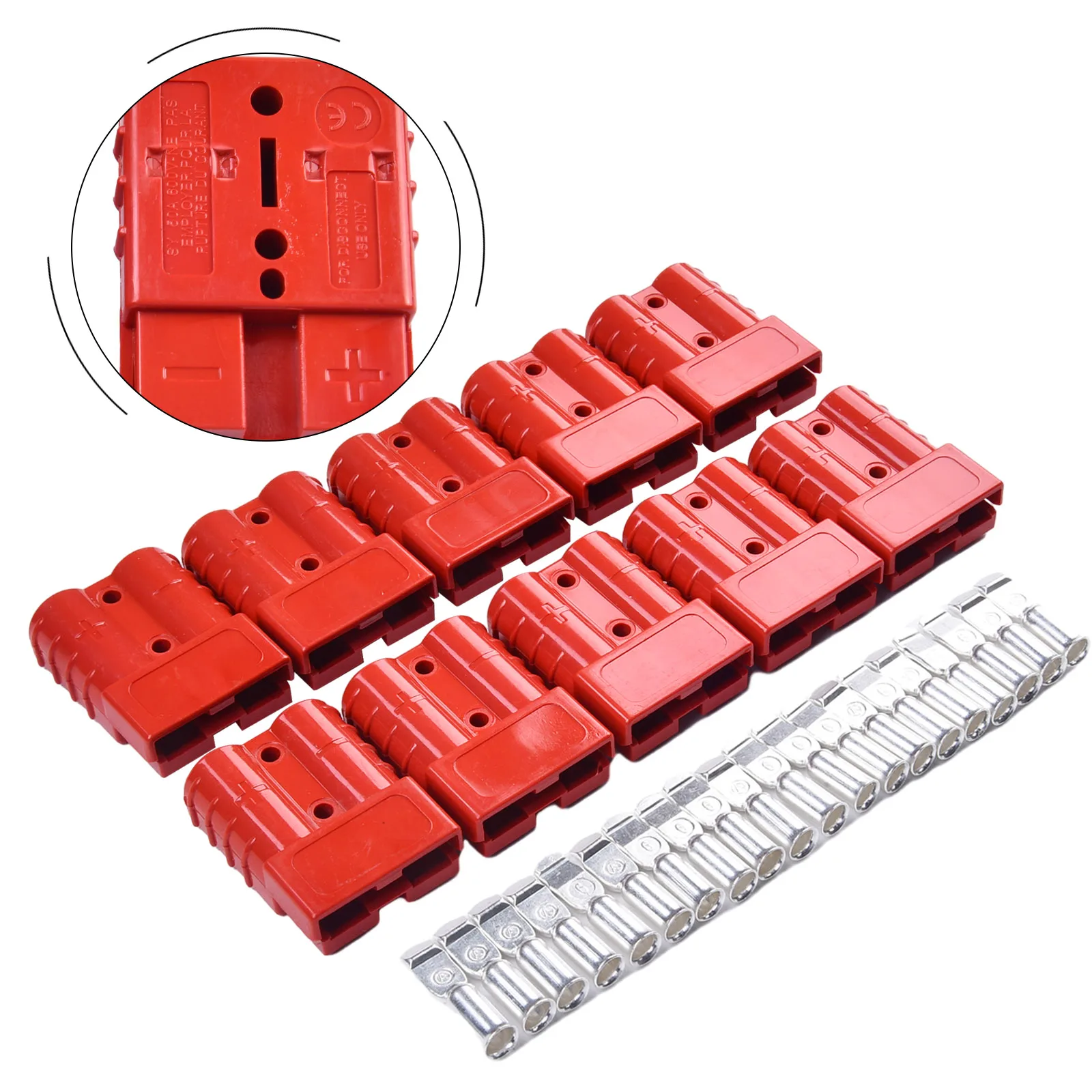 

10PCS Waterproof 50 AMP Style Connector Kit for High Current DC Power Tools Includes Easy Terminal Insertion Features