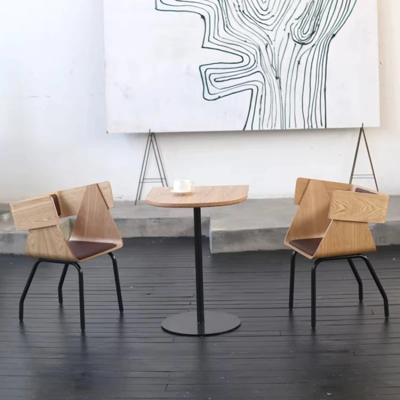 Dining chair restaurant retro square table baking dessert shop cafe bar homestay western restaurant armchair