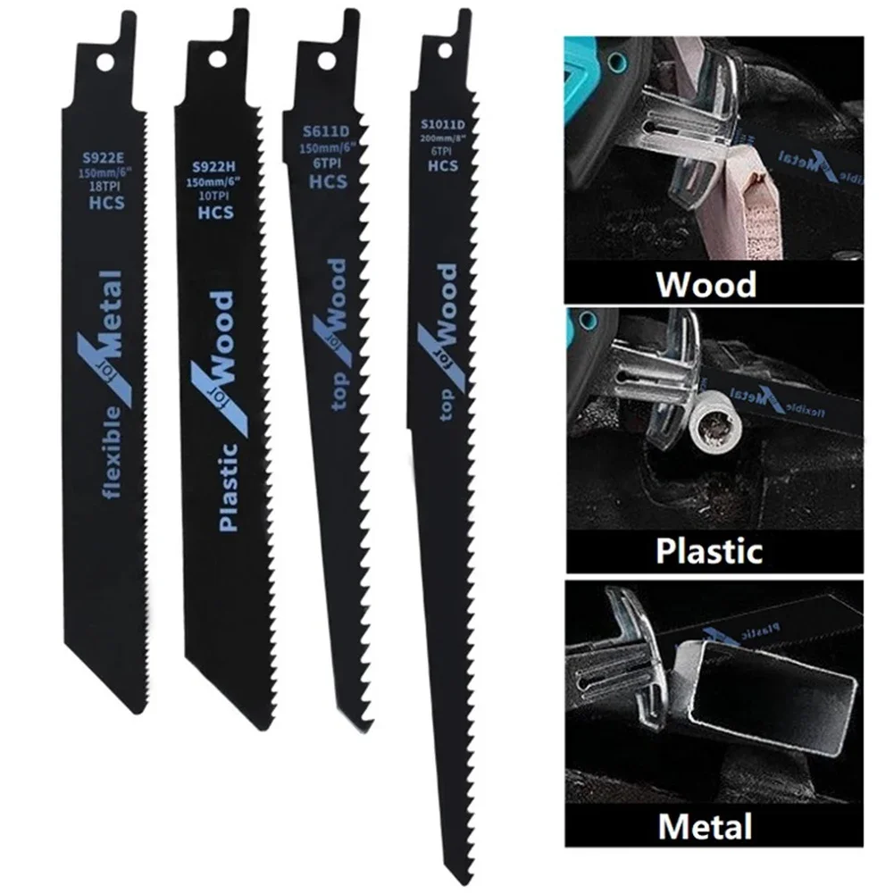 Lama per sega alternativa lame per seghe alternative da 4 pezzi di alta qualità per un efficiente taglio di plastica e metalli in legno