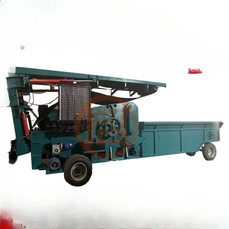 Customized large and medium-sized wood crusher, mobile wooden board, wood and bamboo chipper