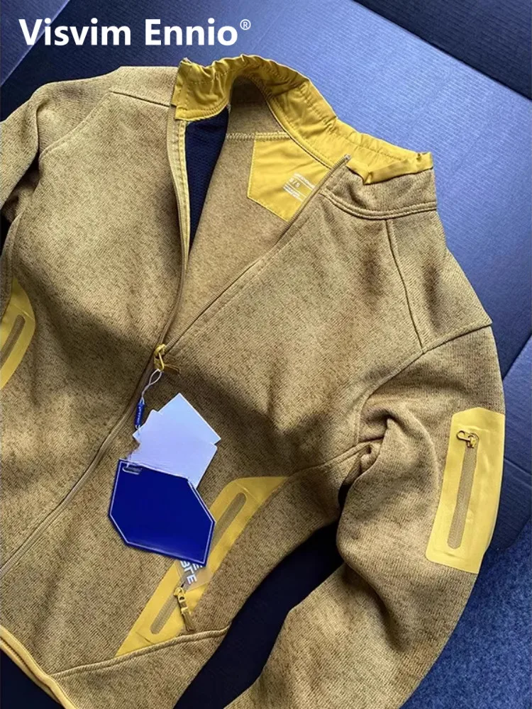 

Visvim Ennio Fce Lined Jaet Fluorescent Yellow Outdoor Men's Sweatirt Sle Spor Regular Fit Spring Autumn