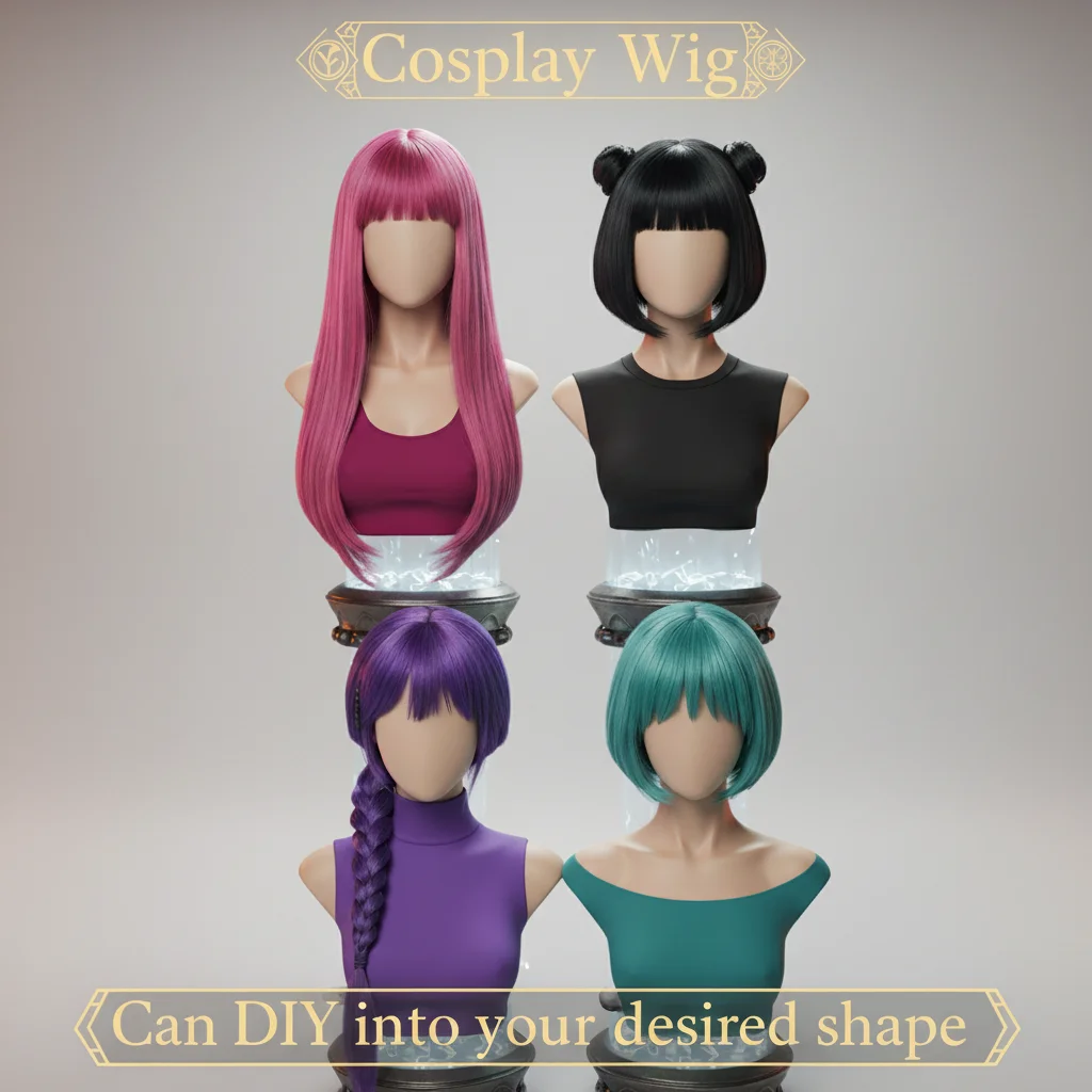 

NEW Cosplay Kids Girls Cosplay Wig Purple Black Red Long Hair Halloween Cosplay wigs