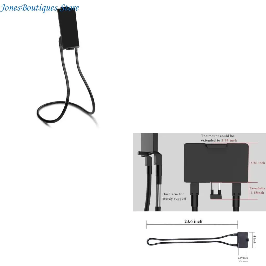 

Lazily Neck Phone Holder Smartphone Stand with Flexible Neck Holder, for Video Watching and Handsfree Call Recording W8KE