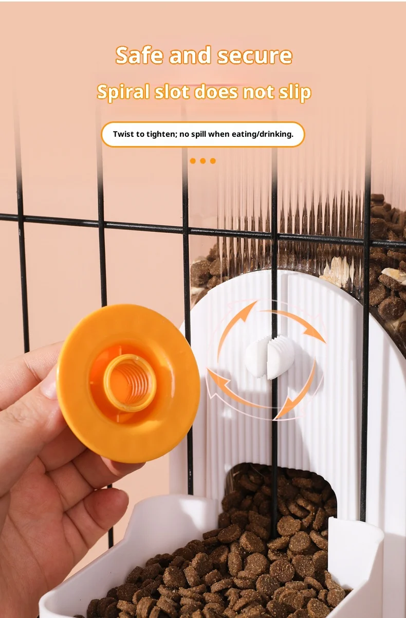 Automatic Hanging Cat Cage Water Dispenser & Feeder Large Capacity Leak-Proof Design Pet Watering System Pet Supplies view 6