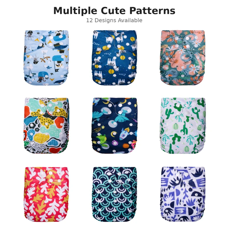 Eco Baby Nappy Thin Elastic Waist Baby Shorts Cloth Training Pant Reusable Washable Newborn Adjustable Cloth Diaper