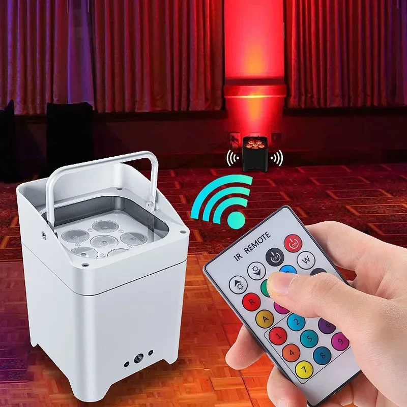 LED Battery Powered Wireless DMX RGBAW UV 6IN1 LED Par Light Uplights Stage Light