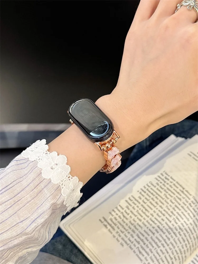 

Butterfly chain is suitable for Xiaomi Band 8Pro/9Pro，For Mi band 3/4/5/6/7，8/8NFC/9/9NFC/10/10NFC，For Redmi Watch5/4