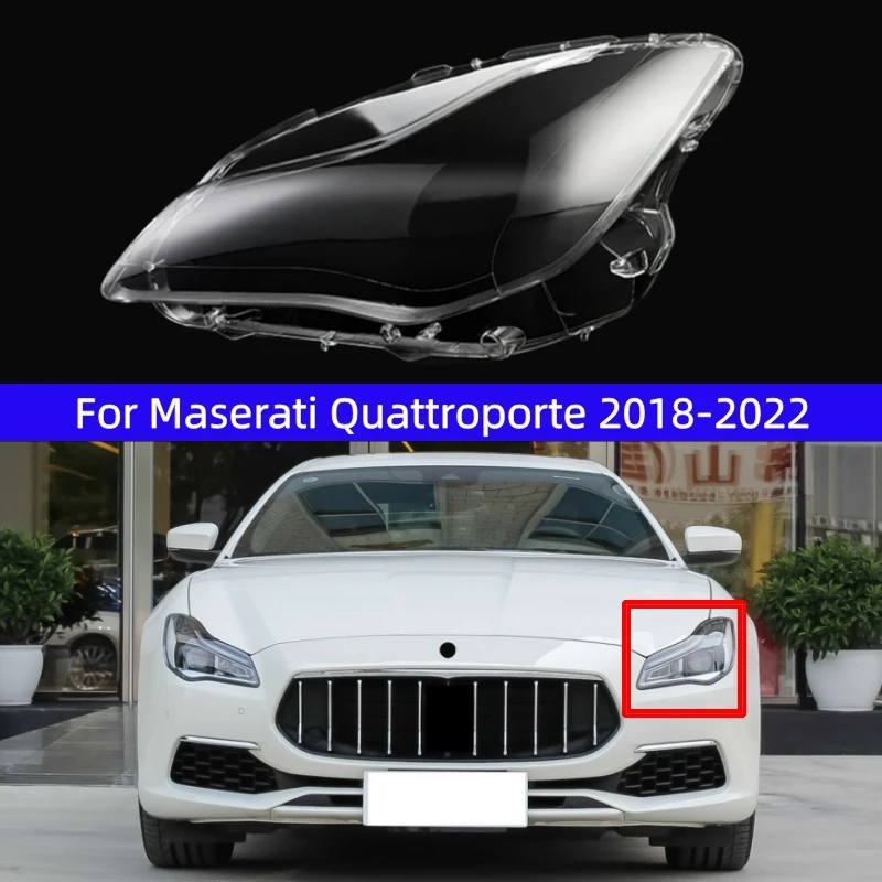 

For Maserati Quattroporte 2018 2019 2020 2021 2022 Front Headlamp Cover Headlight Shell Transparent Lampshade Lens Plexiglass
