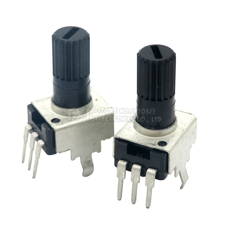 Resistor ajustável com 9 tipo 3Pin selo, RV09, potenciômetro, eixo de 12.5mm, 1k, 2k, 5k, 10k, 20k, 50k, 100k, 0932, PCes 10