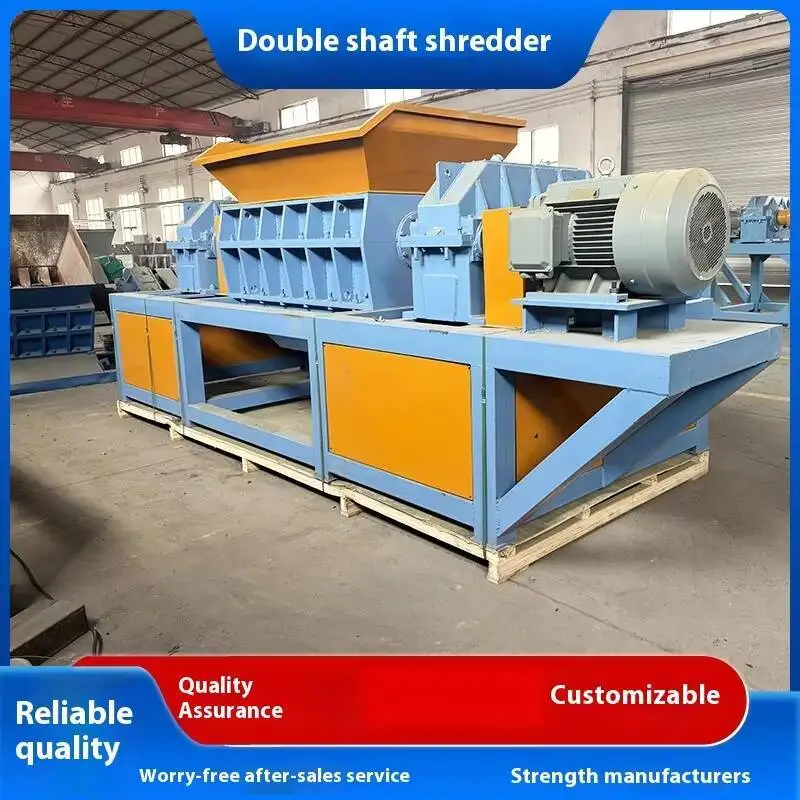 Industrial Crusher Large Garbage Crushing Equipment, Waste Metal And Plastic Double Axis Shredder