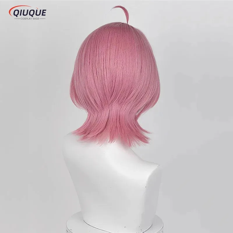 LQAira Shiratori Cosplay Wig Anime Dandadan Pink Short Momo Ayase Heat-resistant Fiber Hair Wigs+ Wig Cap