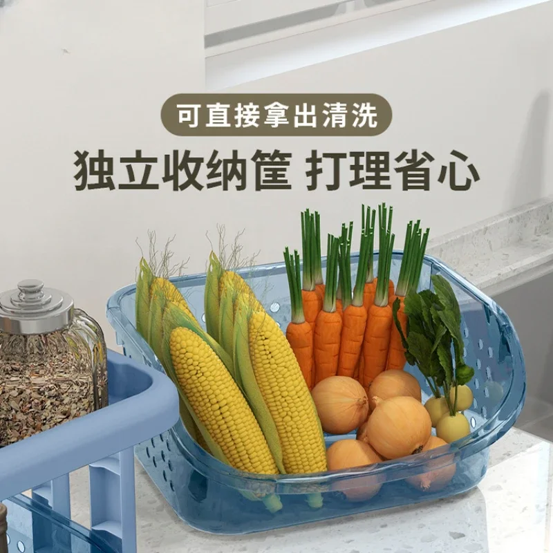 Kitchen Floor-Standing Seasoning Multi-Layer Storage Rack Multi-Functional Hot Pot Dish Rack Kitchen Storage Holders Rack