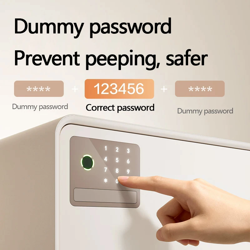 Fingerprint Password Safe, 2026 New Color Series, 20/25/30cm Anti-theft Safe, Suitable For Wardrobe, With Automatic Door Opening