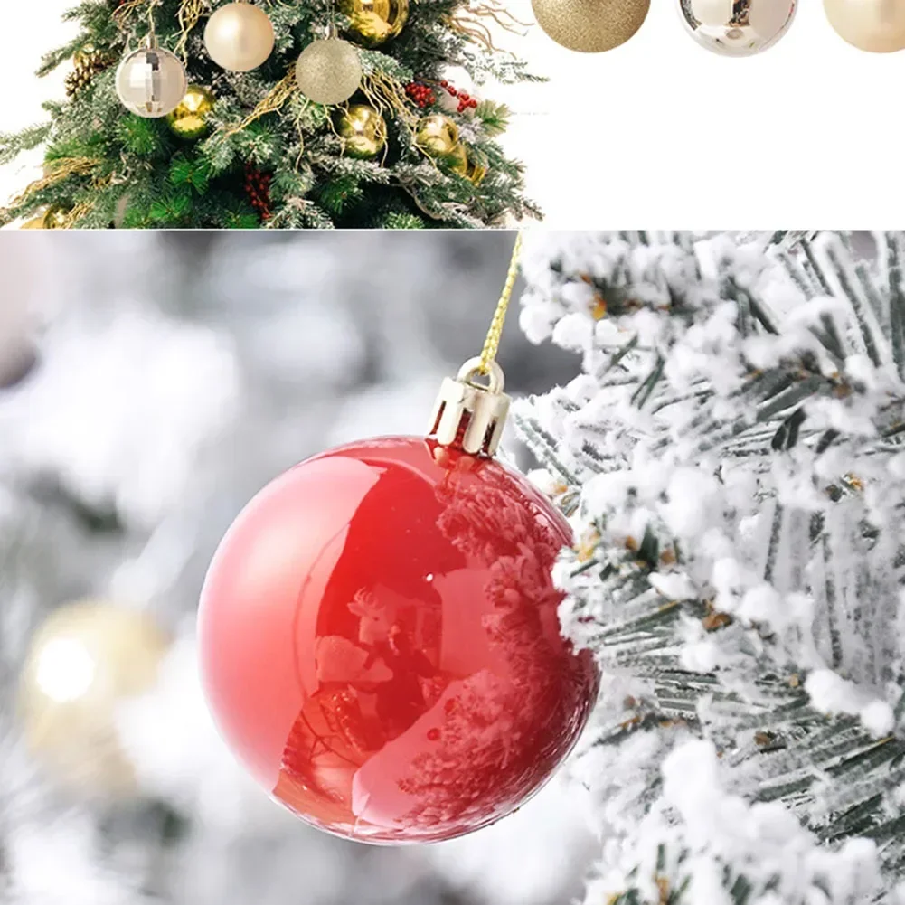 Xmas Decoration Christmas Tree Balls Add Fun Baubles Electroplated Hanging Pendant Holiday Atmosphere High Quality