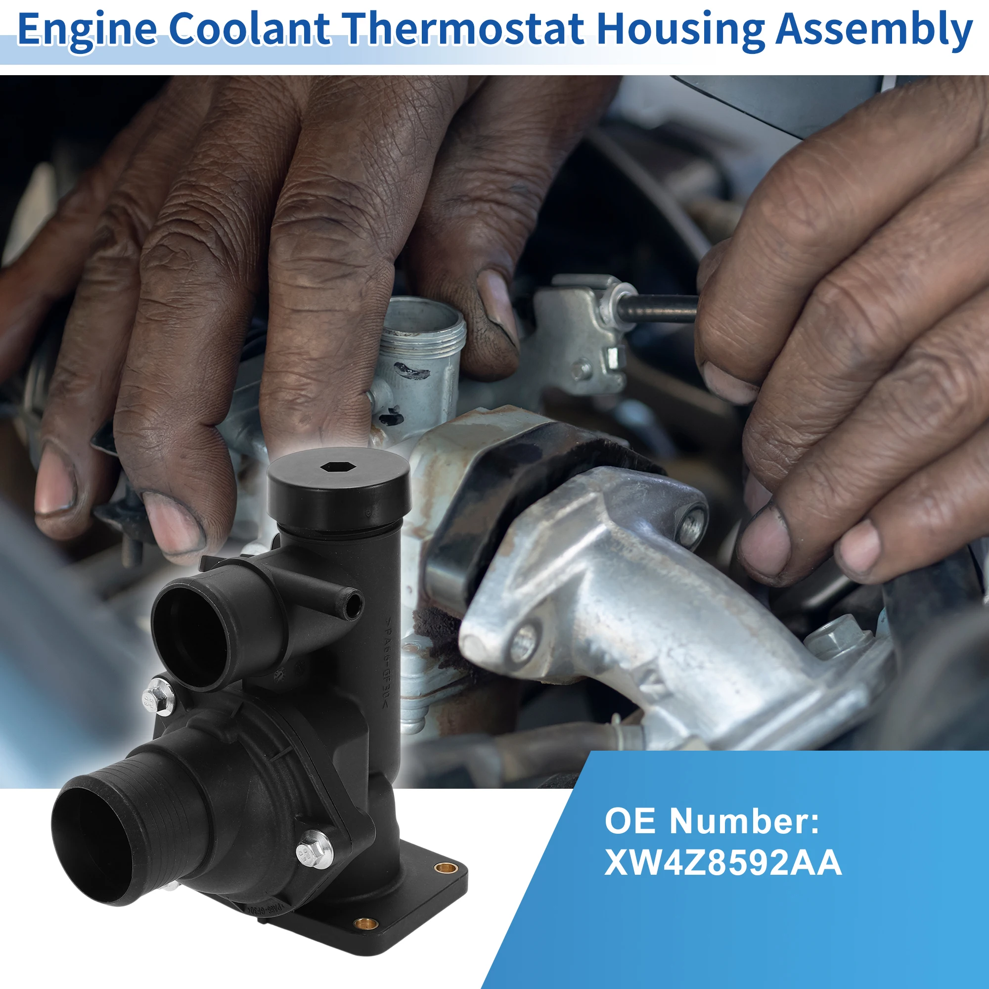 

Корпус термостата охлаждающей жидкости двигателя X Autohaux, номер XW4Z8592AA для Ford Thunderbird