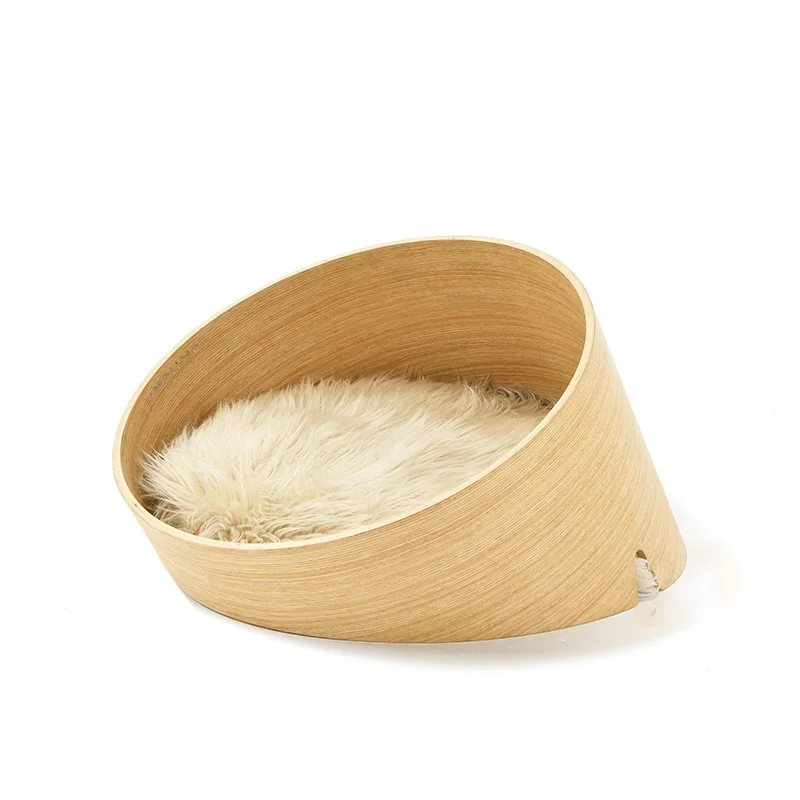 Bestseller Wooden Cat Bed Round Novelty Pet Nest Bed