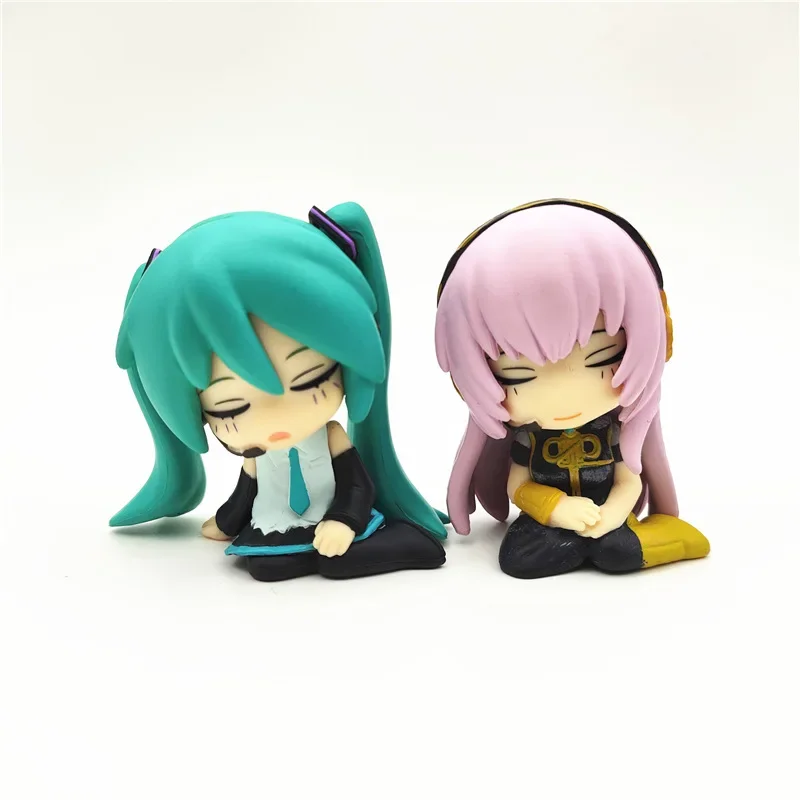 New Hatsune Miku Anime Figure Kagamine Rin Kagamine Len Megurine Luka Gashapon Sleep On Your Shoulder Model Doll Toys Fans Gifts