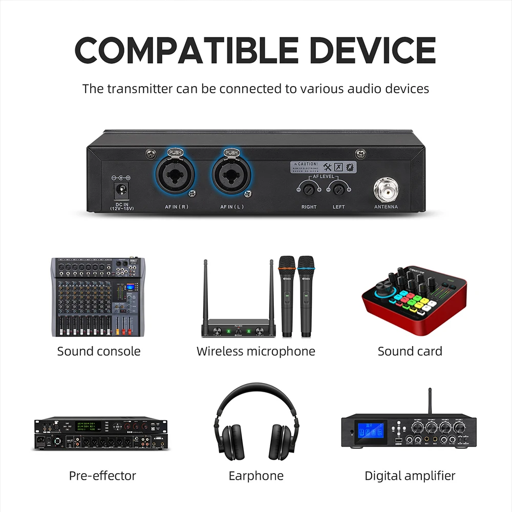 ER-280 In-Ear Wireless Monitor System, single channel UHF, with multiple transmitters, for small concerts and stage performances