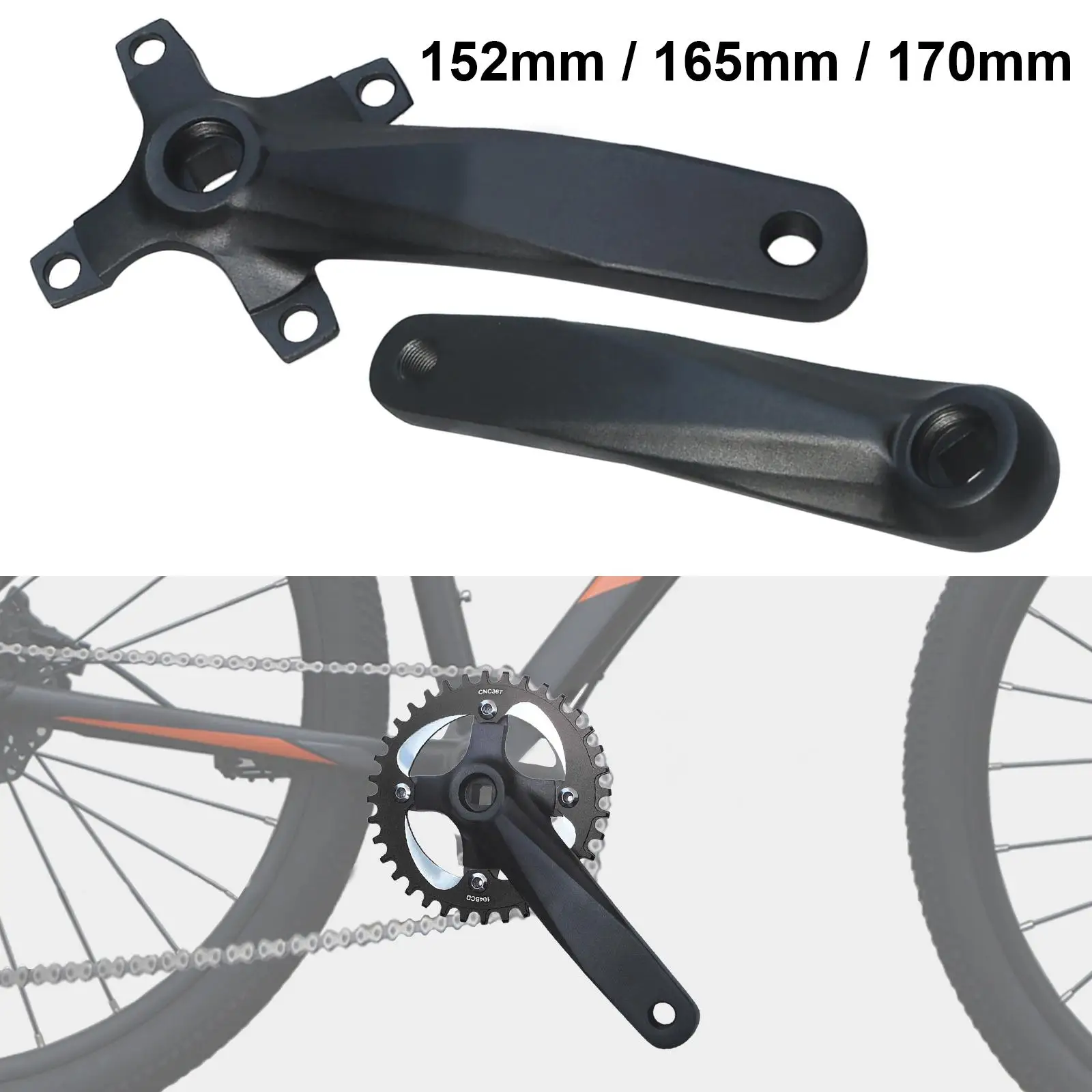 Bike Crankset, Bike Crank Arm Set, Aluminium Alloy Left Right Crank Arm Repair