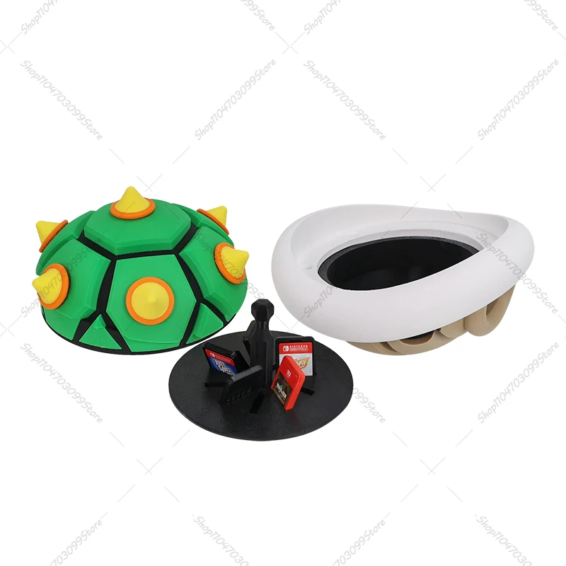 ثلاثية الأبعاد مطبوعة ماريو باوزر شل شل شل بطاقة الألعاب صندوق تخزين نموذج العربة شل لبطاقة الألعاب الكلاسيكية جمع هدية الزخرفية