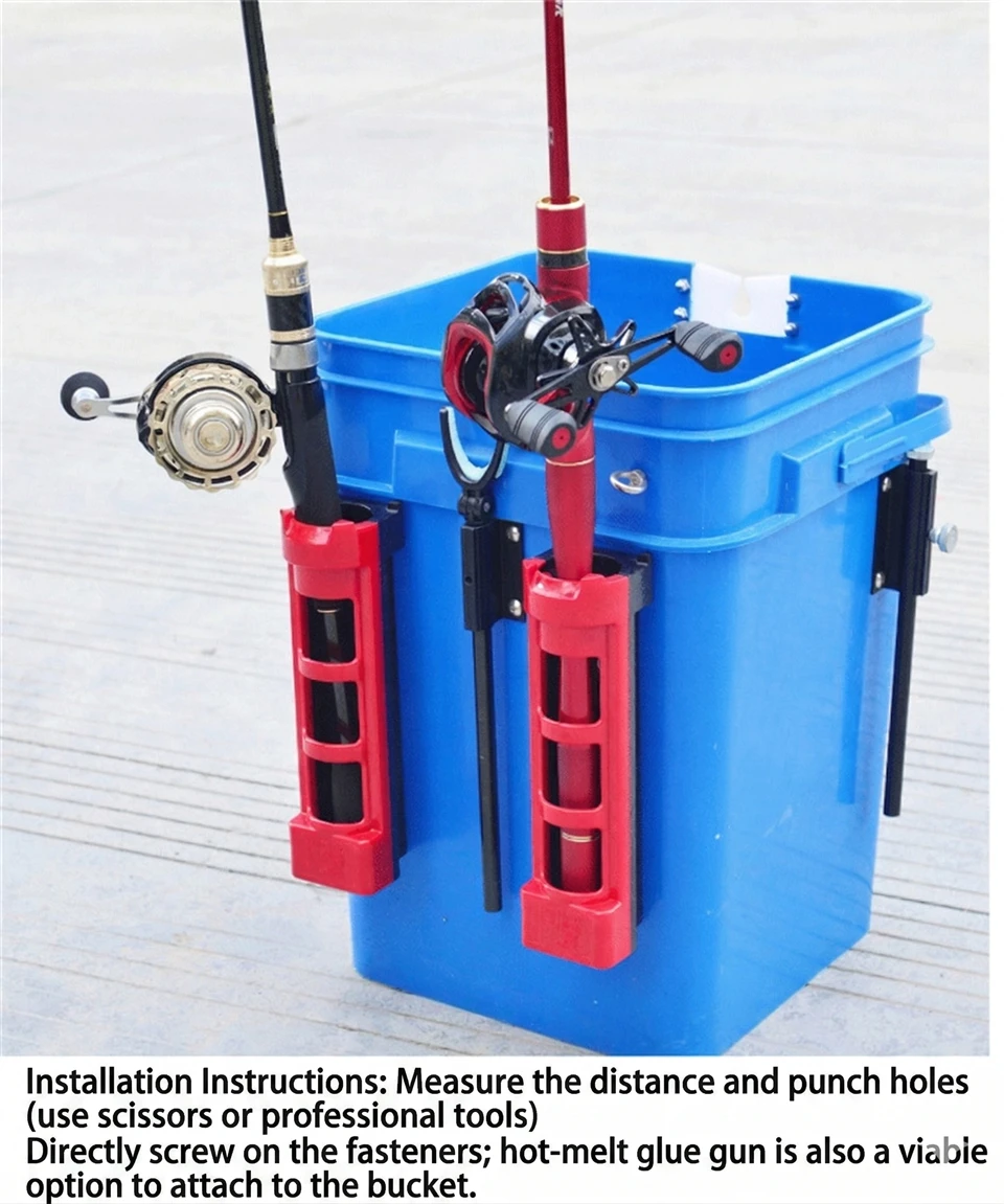 Angelrutenhalter für Tackle Box – tragbarer Rutenständer mit Befestigungsklemme für Bass-/Kajakangeln, Raft-/Karpfenangeln – Detail 9