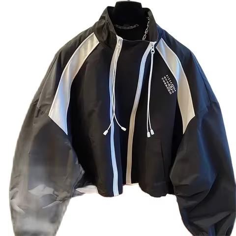 Spring Autumn Short Sense Of Design Jacket Women 2024 New Fashion Loose Casual Coat Stand-Up Collar Zipper Outerwear Female