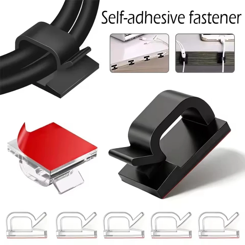 10/20/30/40 Stück Kabelorganisator-Clips, Kabelwickler, Halter, Schutz, USB-Kabelmanagement, selbstklebende Haken, Schreibtischklemme für Zuhause und Büro