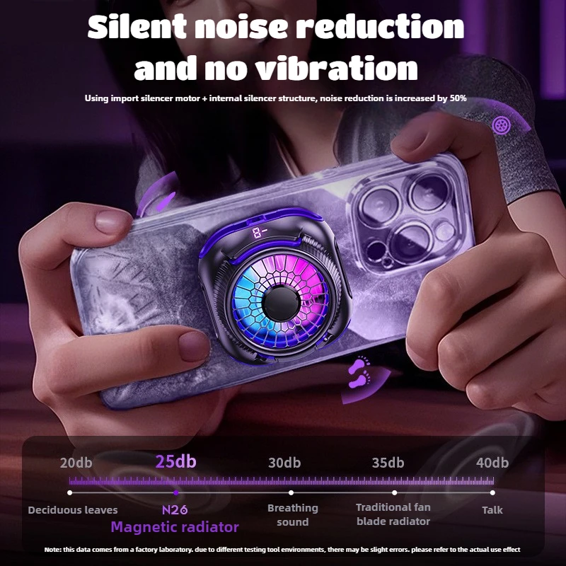 N26 جديد الهاتف المحمول المغناطيسي أشباه الموصلات مروحة التبريد المبرد الجليد الثلاجة الخلفي كليب PUBG لعبة برودة آيفون أندرويد