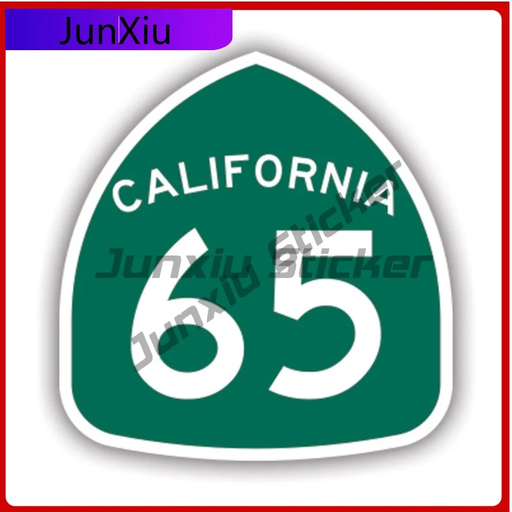 

California State Route 65 Highway Sticker Creative Decals Sr65 Hwy State Flag Patriotic Car Sticker Vinyl Decal Waterproof