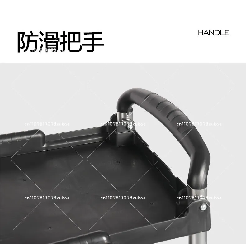 Three-layer Foldable Tool Cart Trolley Film and Television Cart Director Kitchen Multi-functional Turnover Car Live Broadcast