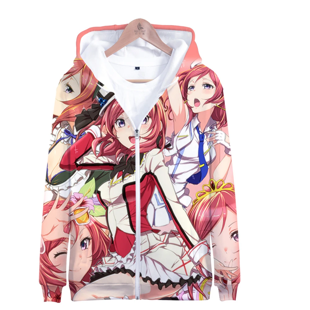 LoveLive! Nishikino Maki μ's school idol 3D print autumn winter Holiday Men/Women Streetwear Style Zip Kawaii hooded Clothes