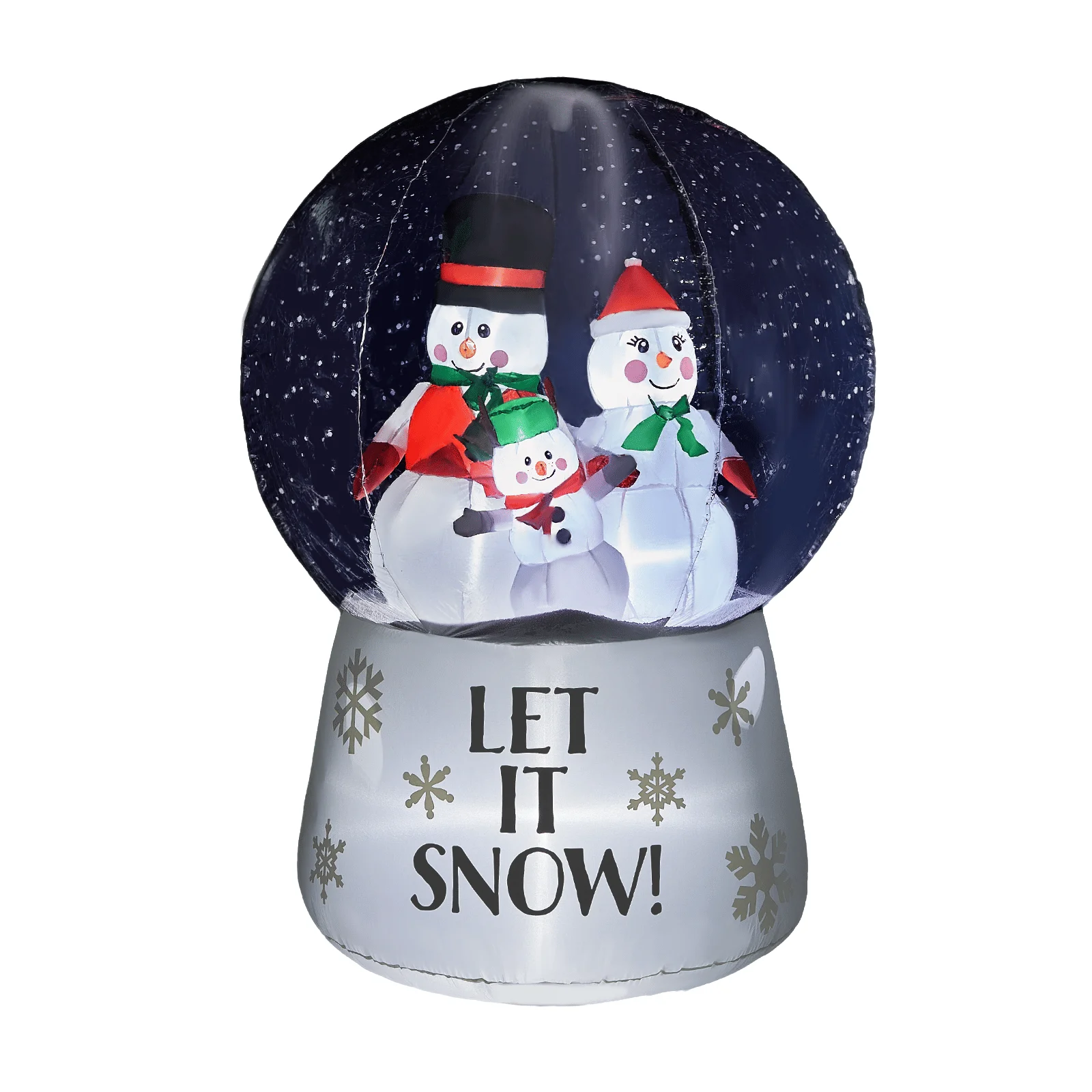6 FT Lighted Christmas Inflatable Decoration, Large Snow Globe with Snowman Family, Funny Blow Up Yard Built-in LED for Holiday