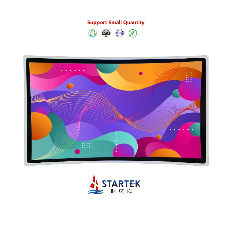 43 Inch C-Type Curved LCD Monitor with 3840x2160 Resolution Supports HDMI/VGA Interface Ports 60Hz Refresh for Android/Linux TFT