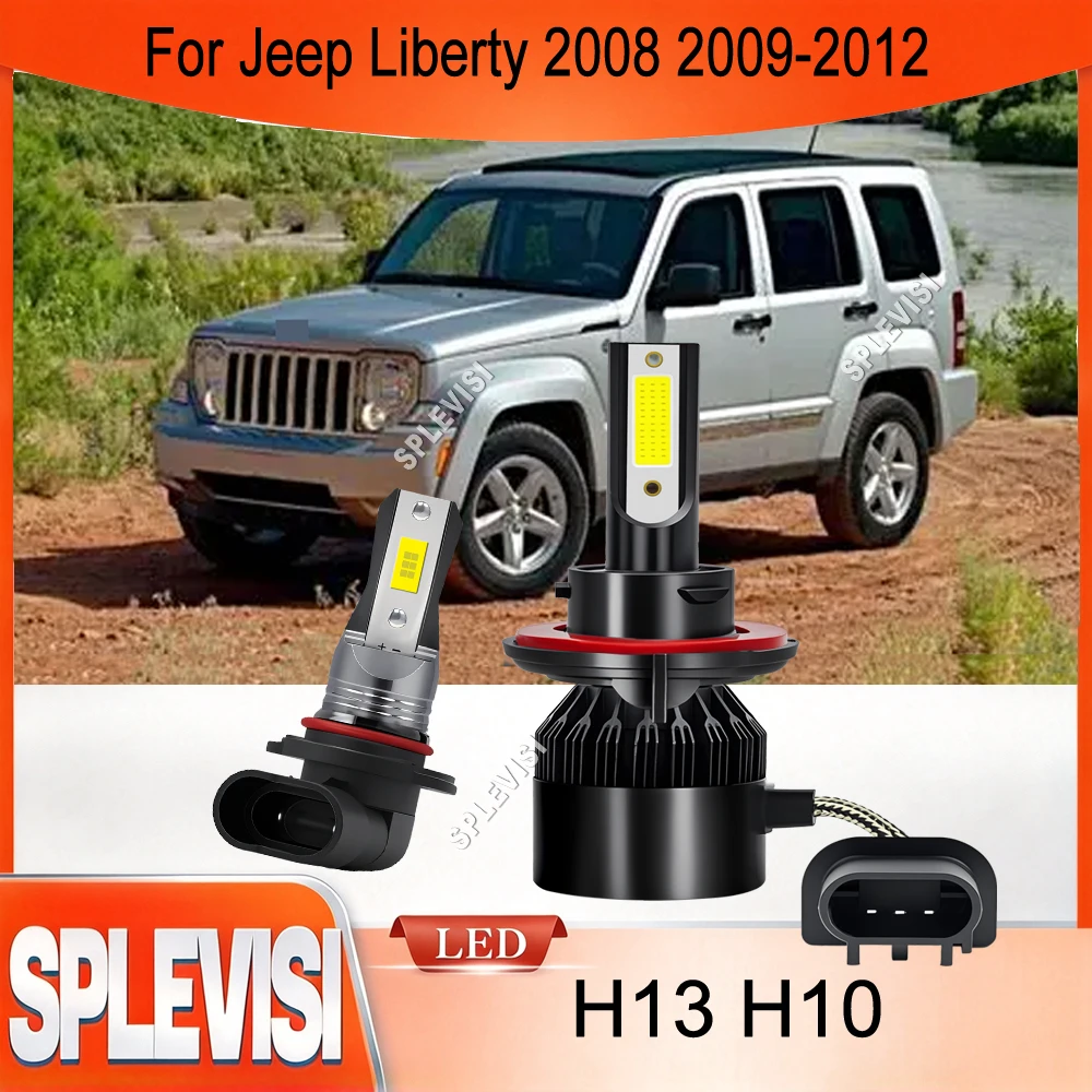 Experience Superior Lighting with H13 9008 LED Headlights H10 Fog Lightt 6000K Fit For Jeep Liberty 2008 2009 2010 2011 2012