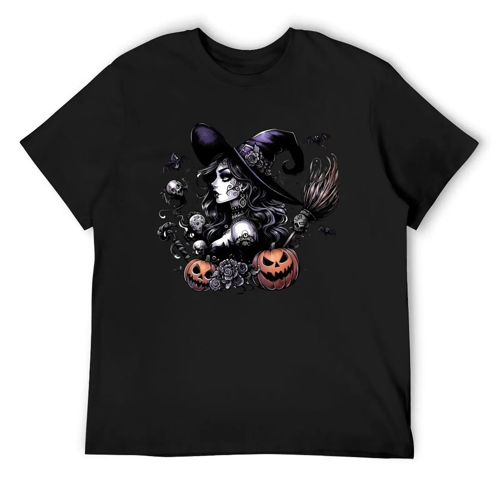 

Gothic Halloween Witch T-Shirt vintage anime shirt korean fashion anime clothes custom shirt men workout shirt