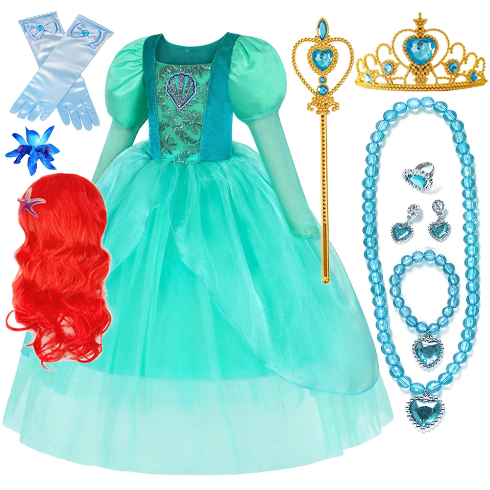 Mermaid Dress for Girls Princess Ball Gown Kids Fish Beauty Birthday Party Halloween Princess Ball Gown