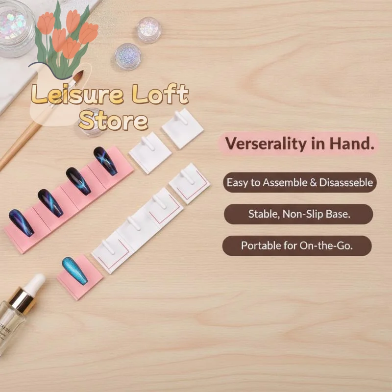 Nail Practice Display Stand 5Pcs Detachable Press On Nail Training Holder for Nail Art Sample Display Home Salon