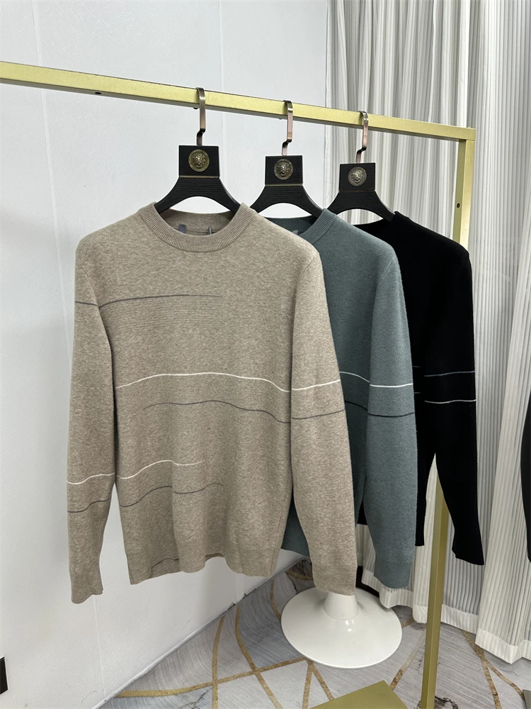 

Мужской утепленный свитер с круглым вырезом на флисовой подкладке, модный повседневный теплый зимний трикотаж от китайского бренда Hongda