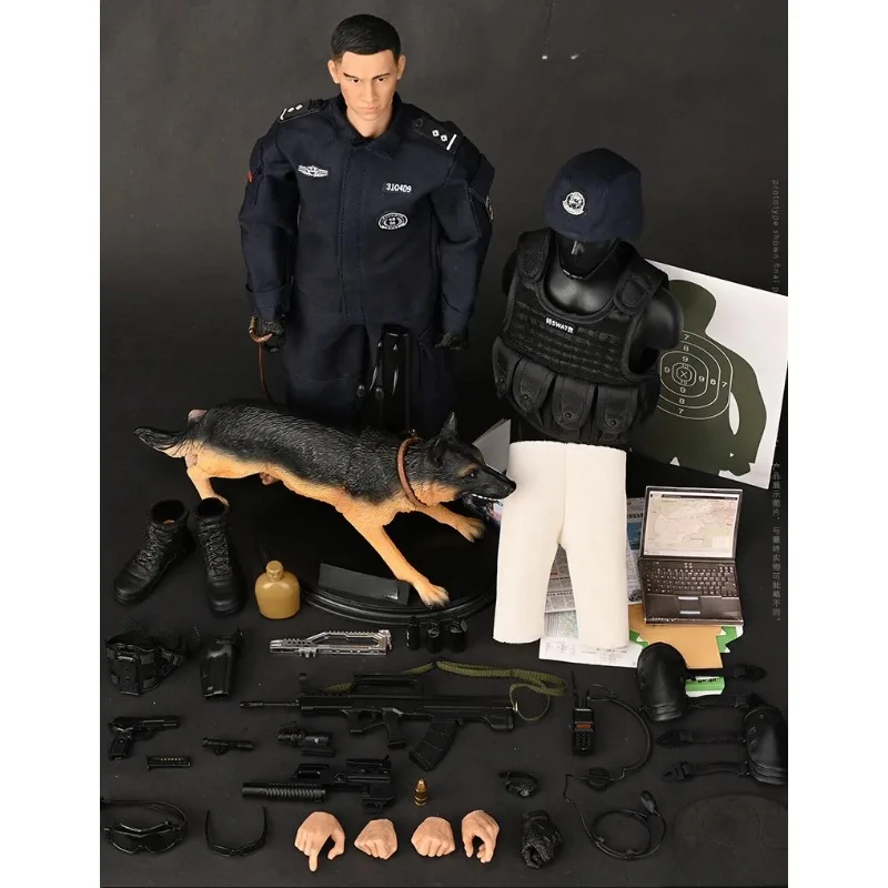 1/6 스케일 플라스틱 경찰 개 군사 중국 남성 군인 특수 액세서리 모델 12 "액션 피규어 장식