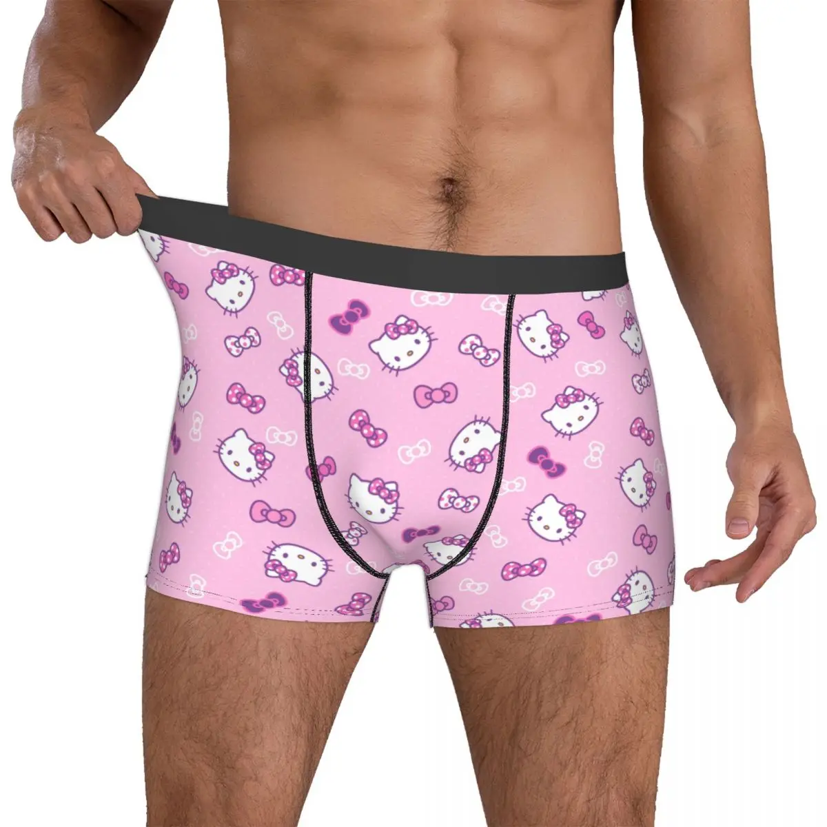 Hello Kitty Boxers Novelty Gift For Man Fun Underwear Kitty White Boxer Shorts