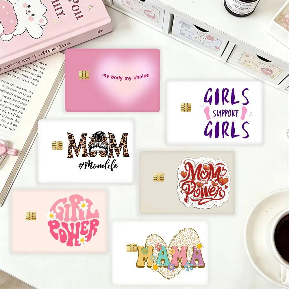 

Girl Power HD Waterproof Card Skins Protective Stickers for Credit Bank Game Cards