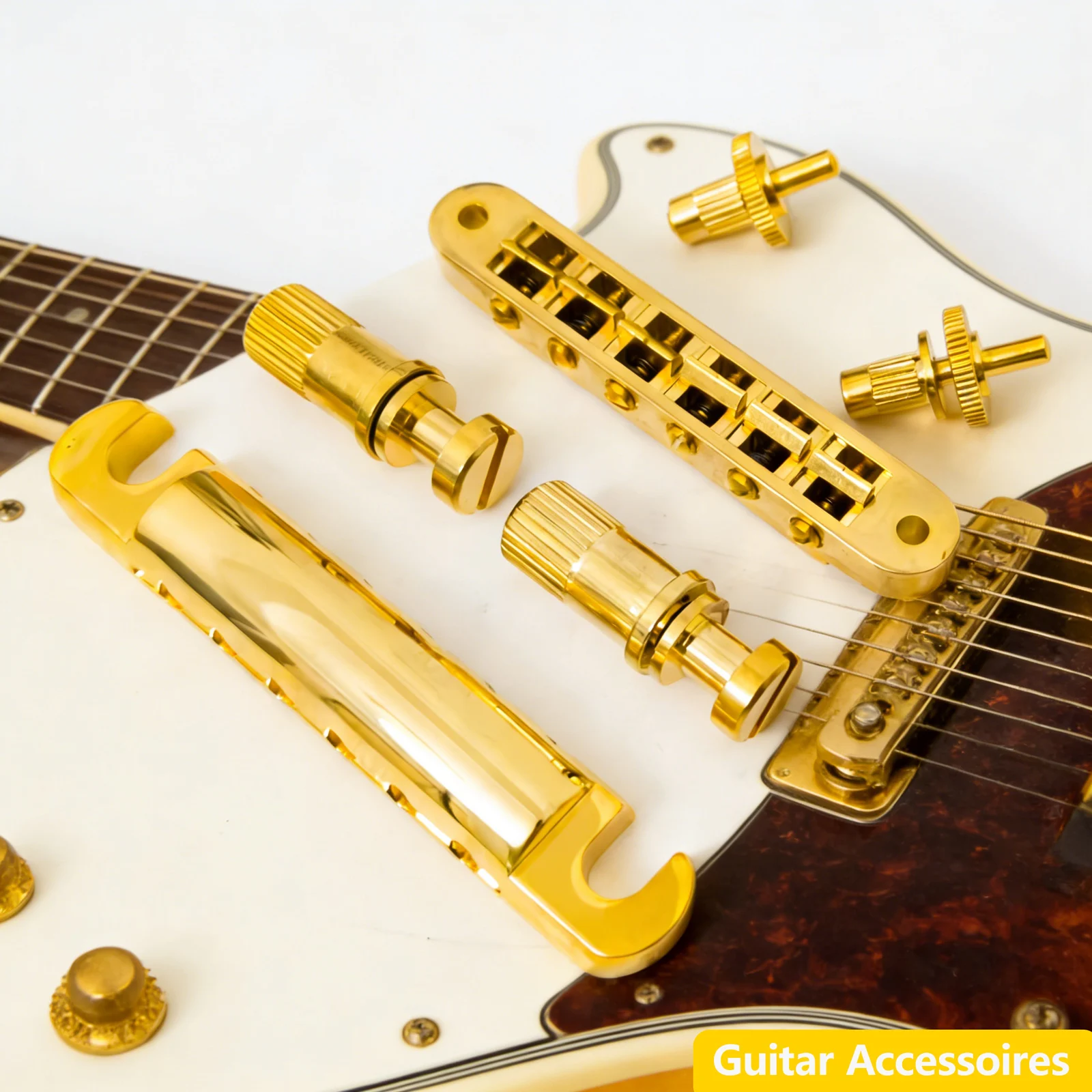 

Комплект Gold Tune-O-Matic Bridge & Stop Tailpiece для электрогитары в стиле LP – регулируемые металлические седельные кронштейны