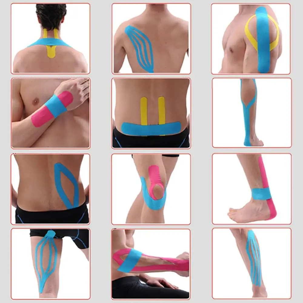 6 Pack Kinesiology Tape 10cm x 5m Waterproof Latex Free Athletic Tape for Pain Relief Muscle & Joint Support Injury Recovery