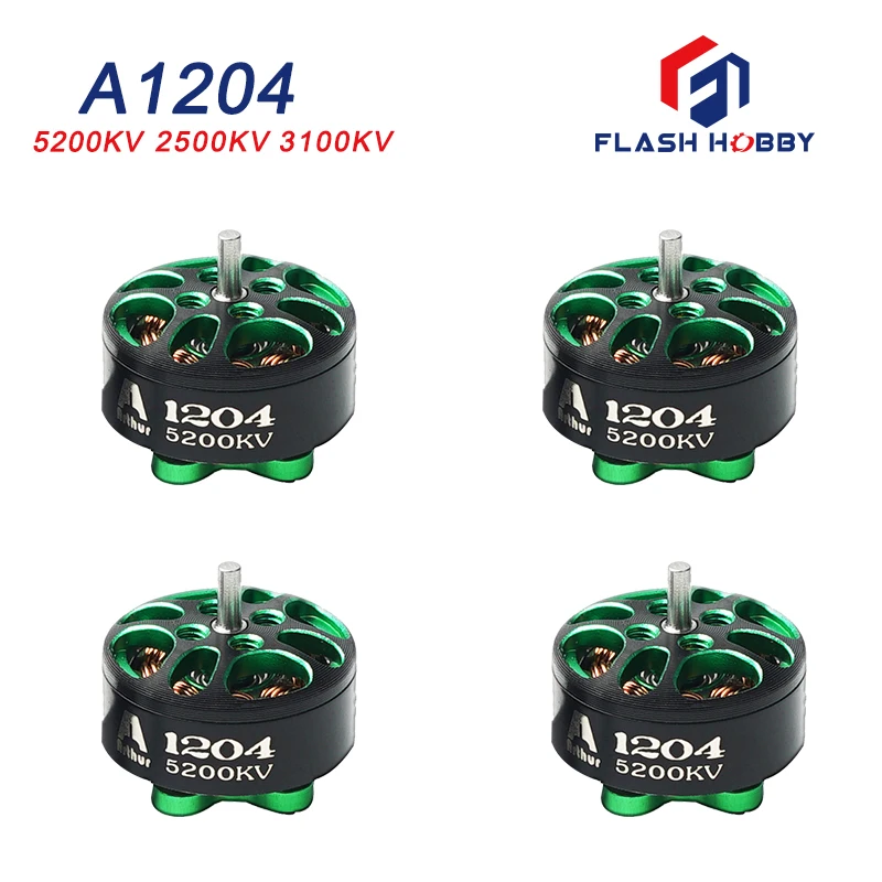 1/4pcs FlashHobby Arthur Series A1204 2500KV 3100KV 5200KV 2-4S Micro Brushless Motor For FPV Racing Drone Mini Multirotor