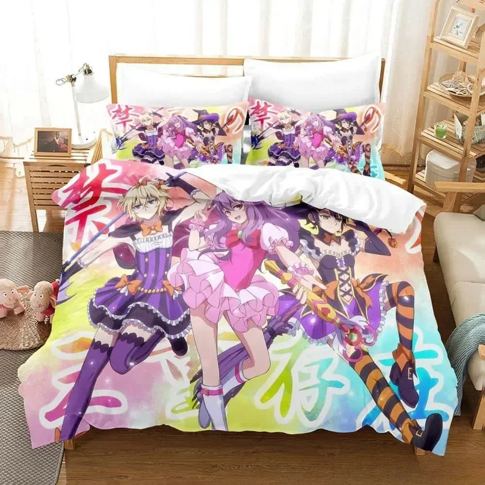 3D Anime Seraph of the end Bedding Set Duvet Cover Sheet Printed Bed Set Pillowcase Bed Full Queen King Size Comforter Bedroom