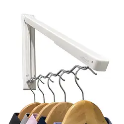Wall Mounted Clothes Hanger Drying Rack Folding Clothes Hanger Wall Mount Space Saving Punch Free Foldable Drying Rack